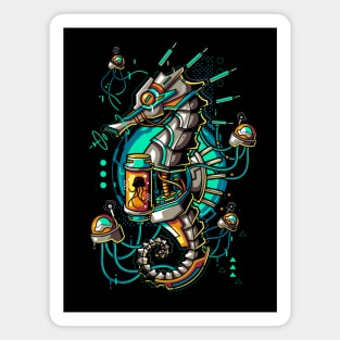 Machine Seahorse Magnet